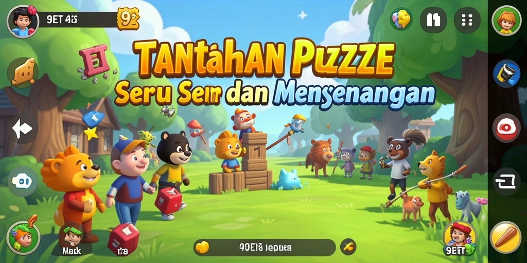 Screenshot gameplay 9ET menampilkan tantangan puzzle yang seru dan menarik.