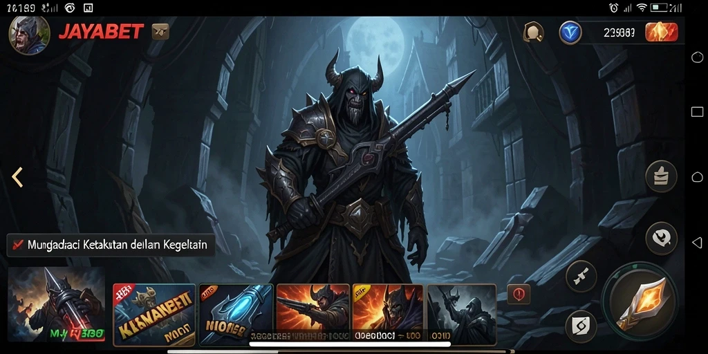 Gameplay mencekam di dalam dunia horor yang gelap.