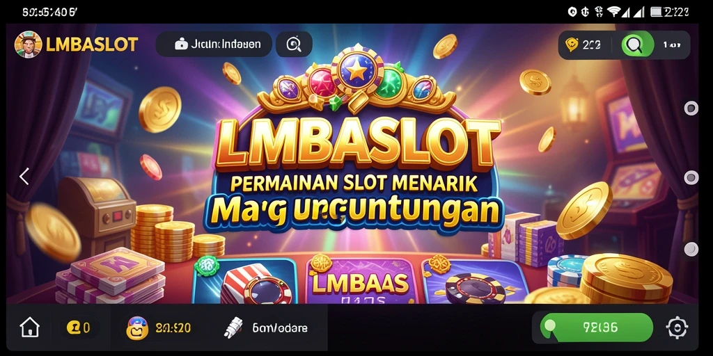 Screenshot gameplay LMBASLOT dengan tampilan slot yang menarik.