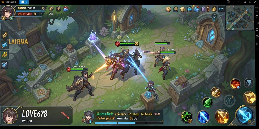 Tampak gameplay SLG yang mendebarkan dan penuh strategi.