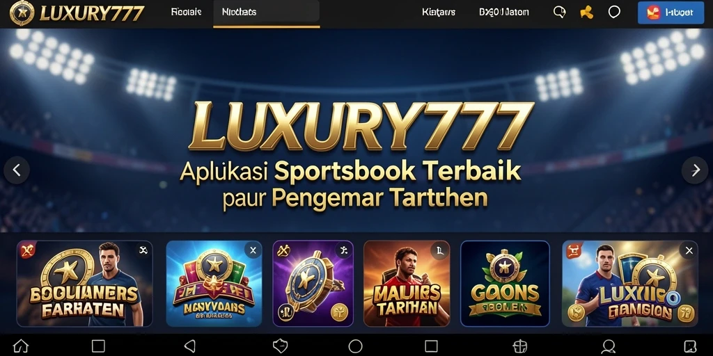 Tampilan gameplay menarik dalam aplikasi Sportsbook LUXURY777.