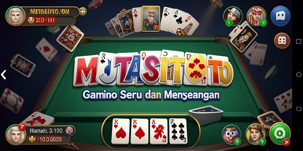 Tampilan gameplay seru dalam MUTASITOTO yang menampilkan domino.