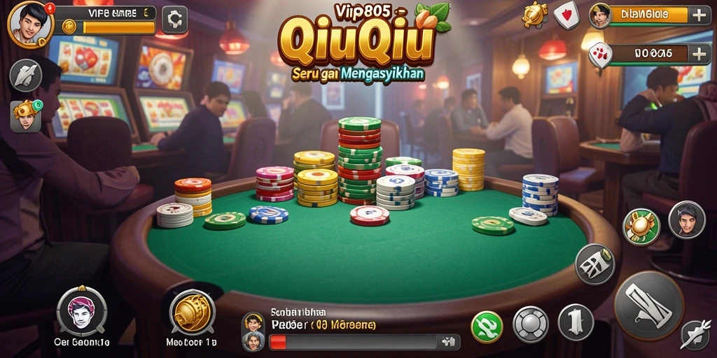 Tampilan gameplay QiuQiu yang mendebarkan di VIP805.