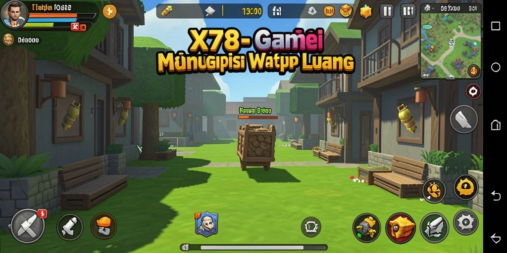 Gameplay santai X78 dengan kemajuan otomatis saat offline.
